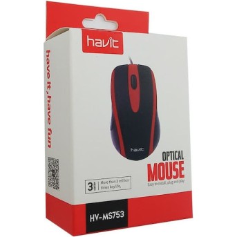 Havit MS753 Ενσύρματο Ποντίκι Κόκκινο
