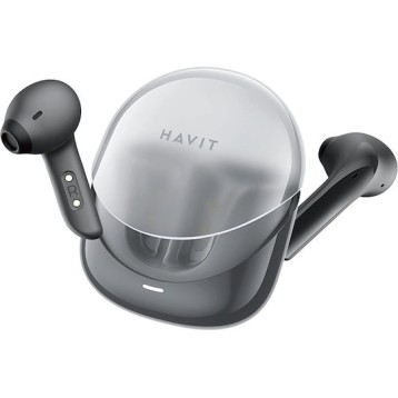 Havit TW974 Earbud Bluetooth Handsfree Ακουστικά με Αντοχή στον Ιδρώτα και Θήκη Φόρτισης Μαύρα