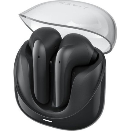 Havit TW974 Earbud Bluetooth Handsfree Ακουστικά με Αντοχή στον Ιδρώτα και Θήκη Φόρτισης Μαύρα