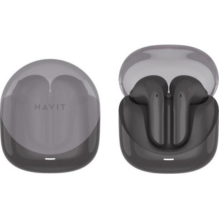 Havit TW974 Earbud Bluetooth Handsfree Ακουστικά με Αντοχή στον Ιδρώτα και Θήκη Φόρτισης Μαύρα
