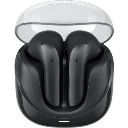 Havit TW974 Earbud Bluetooth Handsfree Ακουστικά με Αντοχή στον Ιδρώτα και Θήκη Φόρτισης Μαύρα
