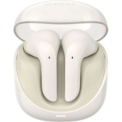 Havit TW974 Earbud Bluetooth Handsfree Ακουστικά με Αντοχή στον Ιδρώτα και Θήκη Φόρτισης Μπεζ