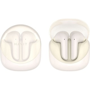 Havit TW974 Earbud Bluetooth Handsfree Ακουστικά με Αντοχή στον Ιδρώτα και Θήκη Φόρτισης Μπεζ