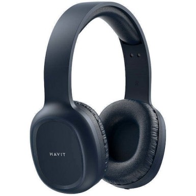 Havit H2590BT Pro Ασύρματα / Ενσύρματα Over Ear Ακουστικά με Ραδιόφωνο με 4 ώρες Λειτουργίας Μπλε