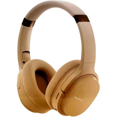 Havit I62 Ασύρματα Bluetooth Over Ear Ακουστικά με Ραδιόφωνο με 8 ώρες Λειτουργίας Χρυσά