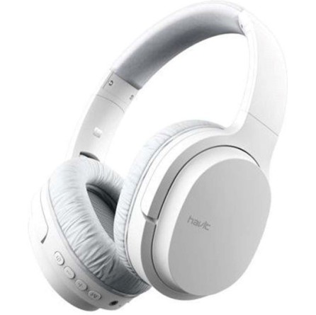 Havit I62 Ασύρματα / Ενσύρματα Over Ear Ακουστικά με 8 ώρες Λειτουργίας Λευκά