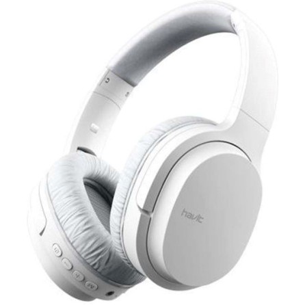Havit I62 Ασύρματα / Ενσύρματα Over Ear Ακουστικά με 8 ώρες Λειτουργίας Λευκά