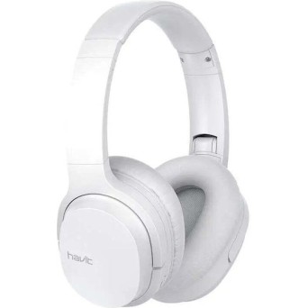 Havit I62 Ασύρματα / Ενσύρματα Over Ear Ακουστικά με 8 ώρες Λειτουργίας Λευκά