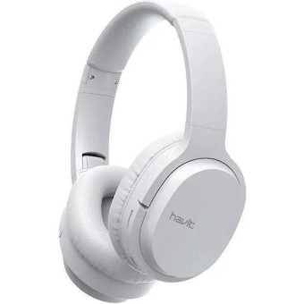 Havit I62 Ασύρματα / Ενσύρματα Over Ear Ακουστικά με 8 ώρες Λειτουργίας Λευκά
