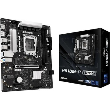 ASRock H810M-P Gen5 Motherboard Micro ATX με Intel 1851 Socket 90-MXBUE0-A0UAYZ