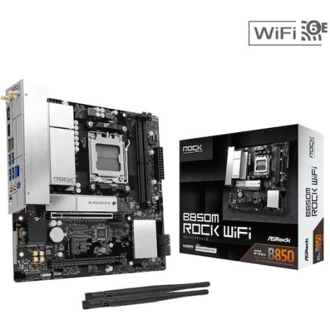 ASRock B850 Rock WiFi7 Motherboard ATX με AMD AM5 Socket 90-MXBU20-A0UAYZ