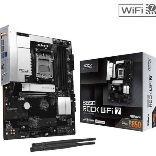ASRock B850 Rock WiFi7 Motherboard ATX με AMD AM5 Socket 90-MXBU20-A0UAYZ