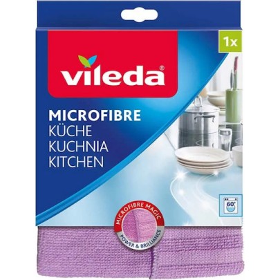 Vileda Kitchen 2in1 Πανάκι Καθαρισμού με Μικροΐνες Γενικής Χρήσης Μωβ 32x32εκ.