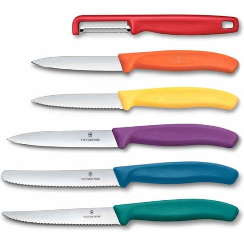 Victorinox Σετ Εργαλείων Μαγειρικής με Βάση 6τμχ Πολύχρωμο Swiss Classic