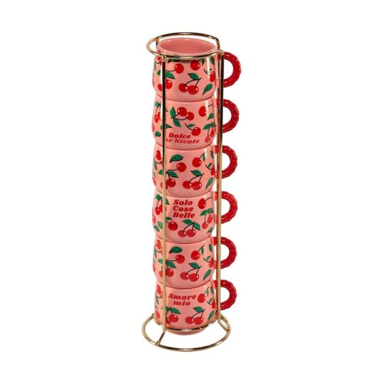 Bialetti Σετ Φλιτζάνια Καφέ από Πορσελάνη Λευκά 6τμχ