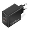 Lenovo Φορτιστής GaN με 2 Θύρες USB-C και Καλώδιο USB-C - USB-C 65W Μαύρος (40AW065BEU)
