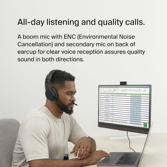 Belkin SoundForm Adapt Ασύρματα On Ear Multimedia Ακουστικά με μικρόφωνο και σύνδεση Bluetooth