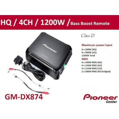 Pioneer Ενισχυτής Αυτοκινήτου 4 Καναλιών (Κλάση FD)