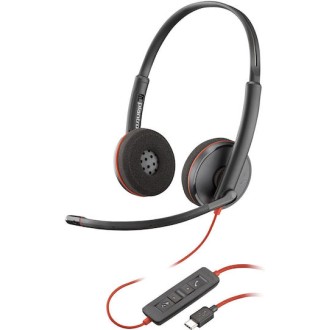 Poly Blackwire 3220 On Ear Multimedia Ακουστικά με μικρόφωνο και σύνδεση USB-A / USB-C