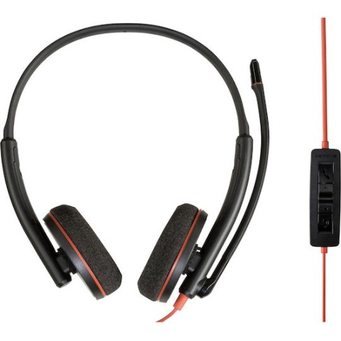 Poly Blackwire 3220 On Ear Multimedia Ακουστικά με μικρόφωνο και σύνδεση USB-A / USB-C