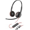 Poly Blackwire 3220 On Ear Multimedia Ακουστικά με μικρόφωνο και σύνδεση USB-A / USB-C