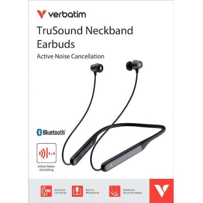 Verbatim TruSound ANC In-ear Bluetooth Handsfree Ακουστικά Μαύρα