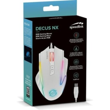 SpeedLink Decus NX RGB Gaming Ποντίκι 12800 DPI Λευκό