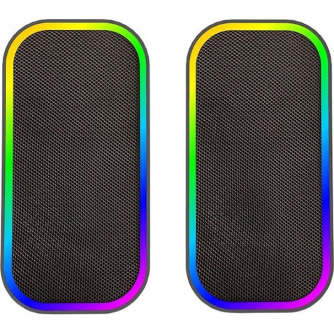 SpeedLink Token Ηχεία Υπολογιστή 2.0 με RGB Φωτισμό και Bluetooth Ισχύος 6W Μαύρα