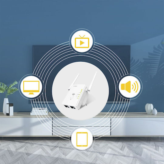 Strong 300V2 v2 WiFi Extender Single Band (2.4GHz) 300Mbps με 2 Ethernet