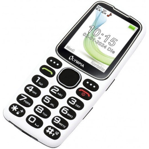 Olympia Star Dual SIM Κινητό με Μεγάλα Κουμπιά Λευκό