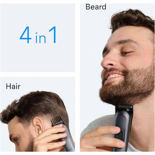 Braun Series 3 AIO3500 Ξυριστική Μηχανή Σώματος / Προσώπου Επαναφορτιζόμενη