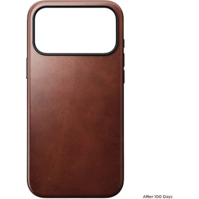 Nomad Back Cover Δερμάτινο / Σιλικόνης Καφέ (iPhone 17 Pro)