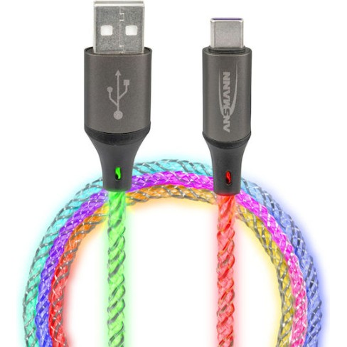 Ansmann LED USB-C to Lightning Cable 60W Πολύχρωμο 1m 1700-0158