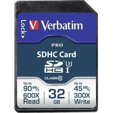 Verbatim Pro SDHC 32GB U3 UHS-I 90MB/s