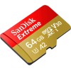 Sandisk Extreme microSDXC 64GB U3 V30 A2 UHS-I 170MB/s με αντάπτορα