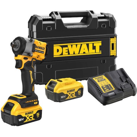 Dewalt Brushless Μπουλονόκλειδο Μπαταρίας 18V 2x5Ah με Υποδοχή 1/2
