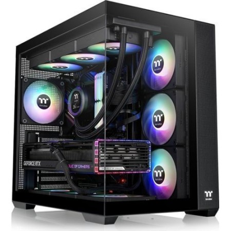 Thermaltake View 380 TG ARGB Gaming Midi Tower Κουτί Υπολογιστή με Πλαϊνό Παράθυρο Μαύρο