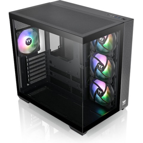 Thermaltake View 380 TG ARGB Gaming Midi Tower Κουτί Υπολογιστή με Πλαϊνό Παράθυρο Μαύρο