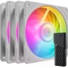 CoolerMaster Mobius 120P Case Fan με ARGB Φωτισμό και Σύνδεση 4-Pin PWM 3τμχ Λευκό