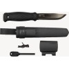 Morakniv Garberg BlackBlade (C) Survival Kit Μαχαίρι Black σε Δερμάτινη Θήκη
