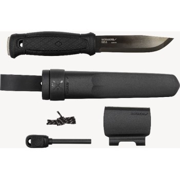 Morakniv Garberg BlackBlade (C) Survival Kit Μαχαίρι Black σε Δερμάτινη Θήκη