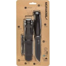 Morakniv Garberg BlackBlade (C) Survival Kit Μαχαίρι Black σε Δερμάτινη Θήκη