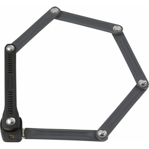 Abus Bordo Lite 6055K/85 BK SR Κλειδαριά Ποδηλάτου Αναδιπλούμενη με Κλειδί Μαύρη