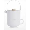 Bredemeijer Umea Tea-for-One Σετ Τσαγιού με Κούπα Μαντεμένιο White 2τμχ