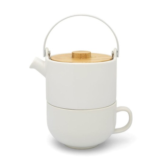 Bredemeijer Umea Tea-for-One Σετ Τσαγιού με Κούπα Μαντεμένιο White 2τμχ