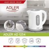 Adler Βραστήρας Ταξιδίου 1.7lt 2200W Λευκός