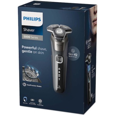 Philips Series 5000 S5887/30 Περιστρεφόμενη Ξυριστική Μηχανή Προσώπου Επαναφορτιζόμενη