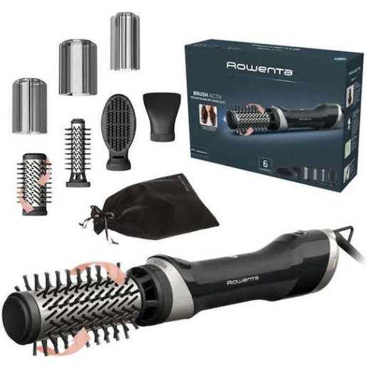 Rowenta Brush Activ Κεραμική Ηλεκτρική Βούρτσα με Αέρα για Ίσιωμα και Μπούκλες 1000W