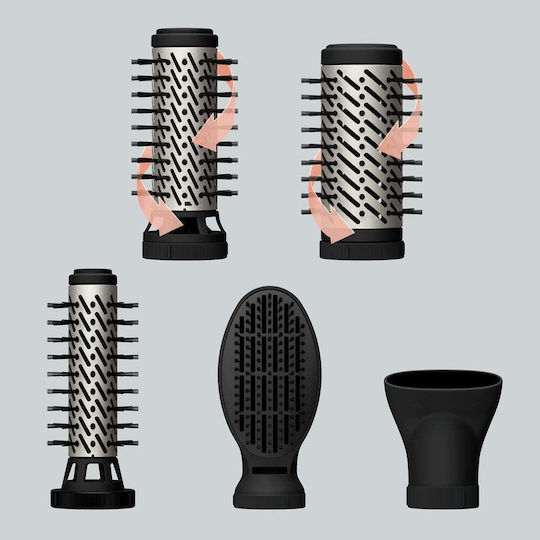 Rowenta Brush Activ Κεραμική Ηλεκτρική Βούρτσα με Αέρα για Ίσιωμα και Μπούκλες 1000W