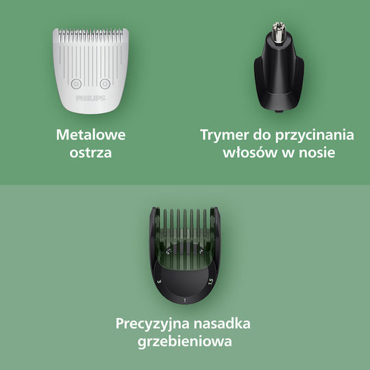 Philips Series 5000 Σετ Επαναφορτιζόμενης Κουρευτικής Μηχανής Ασημί MG5931/15